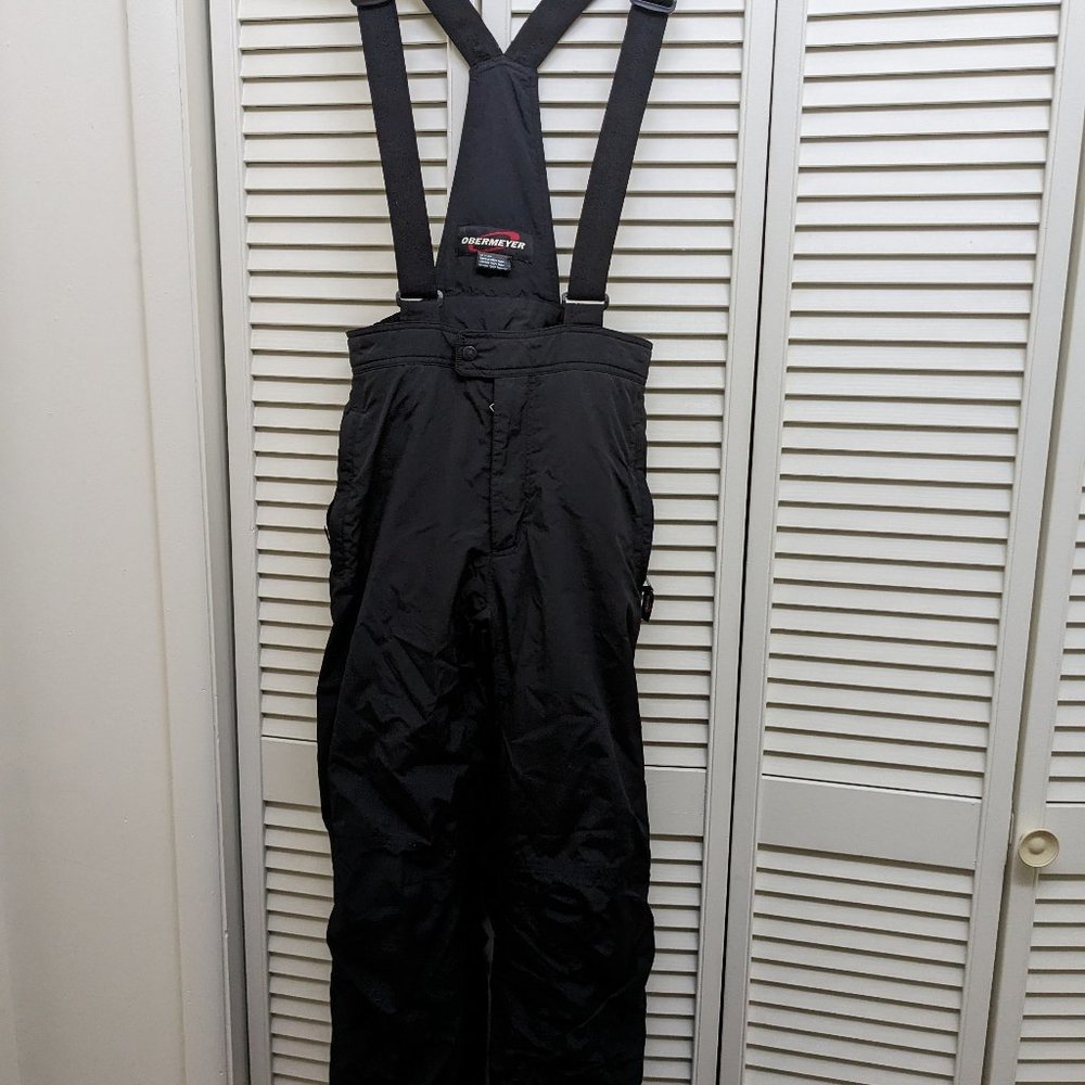Obermeyer Men's Soft-Shell Insulated Suspender Ski Pants Bib - Black